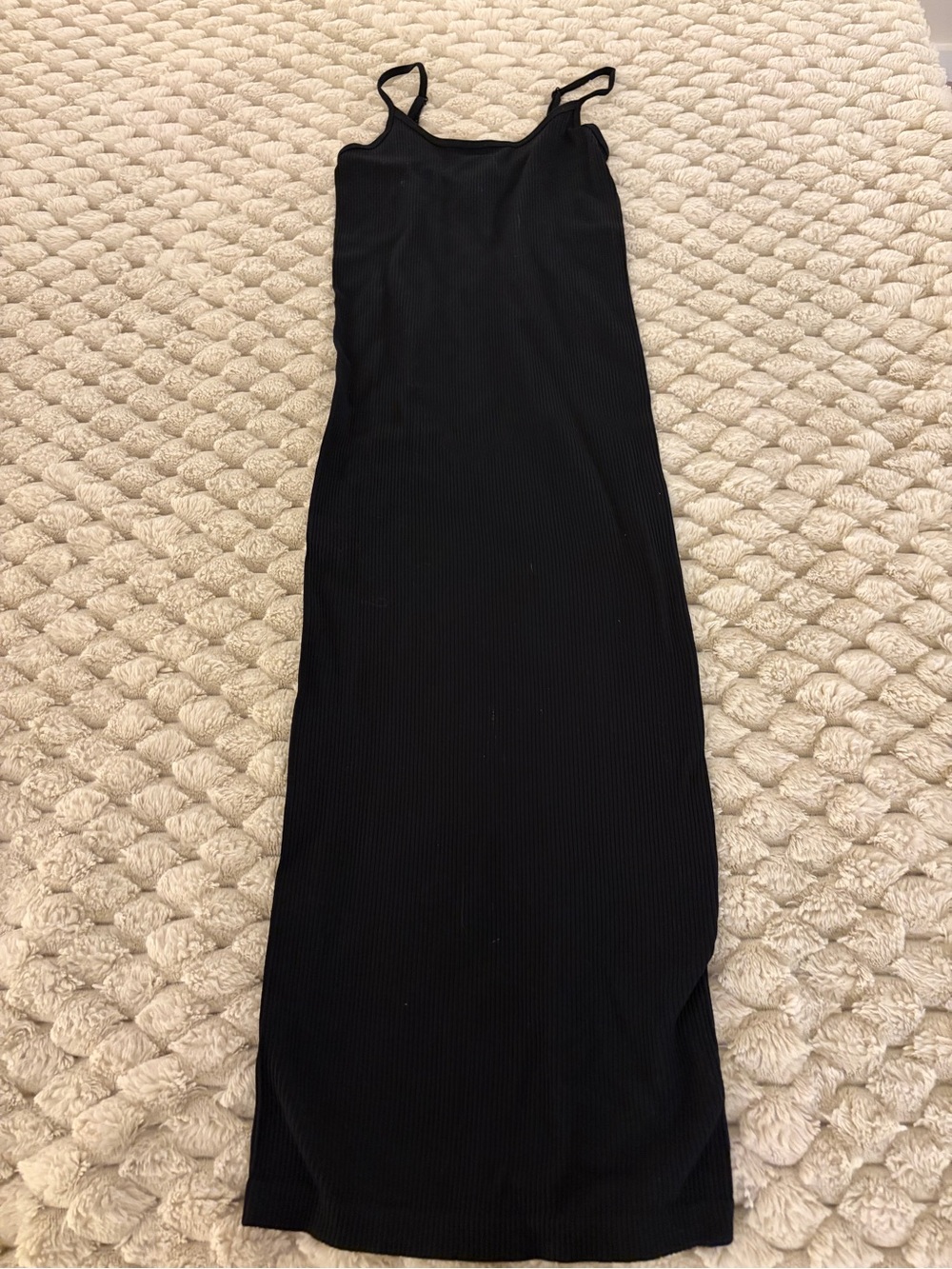 PrettyLittleThing Black Ribbed Maxi Dress - Women